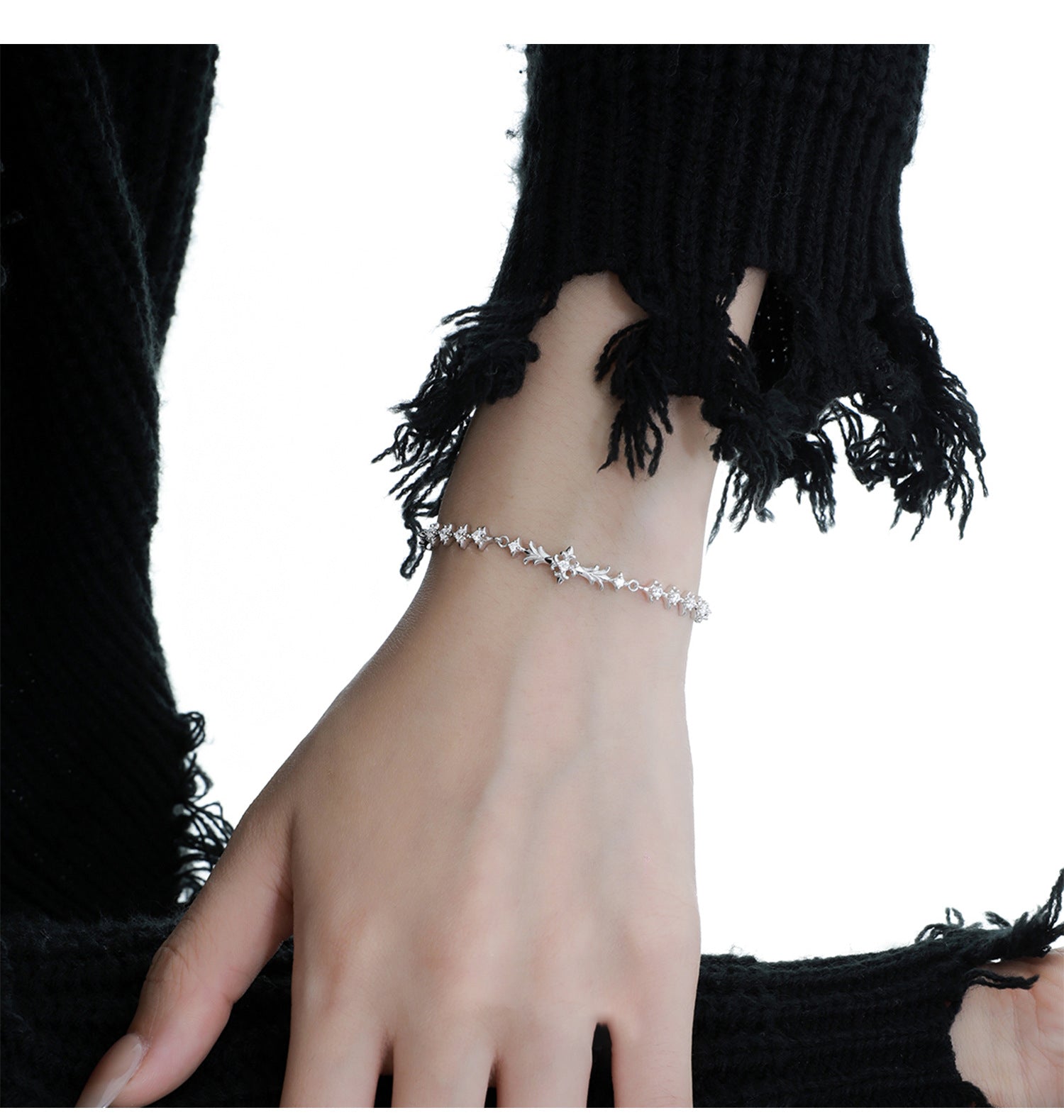 The Halo Cross Bracelet - Fragile Base