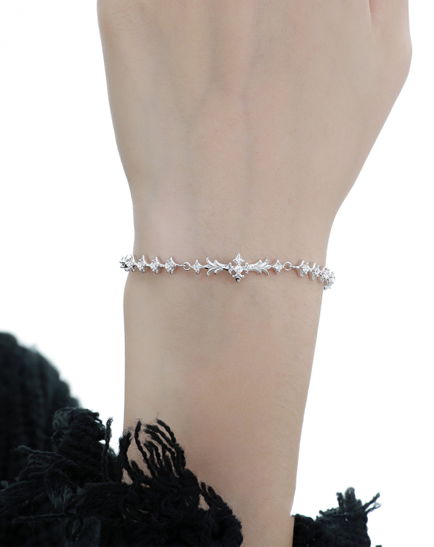 The Halo Cross Bracelet - Fragile Base