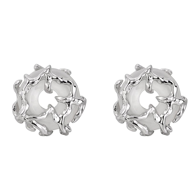 The Encased Jade Earrings - Fragile Base