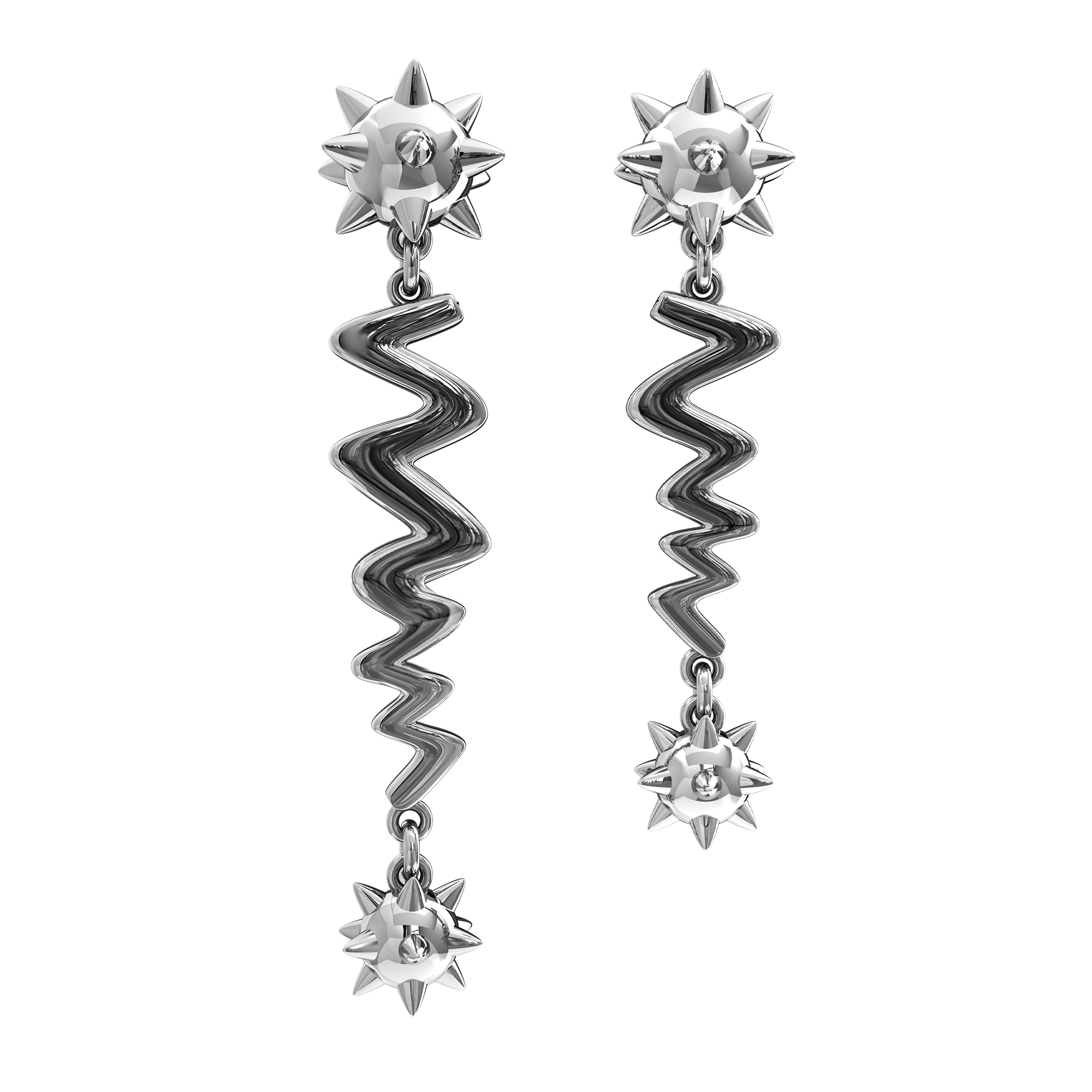 Spiked Lightning Earrings