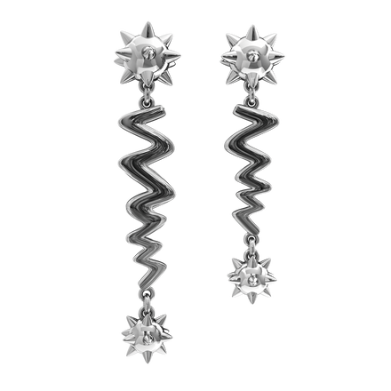 Spiked Lightning Earrings