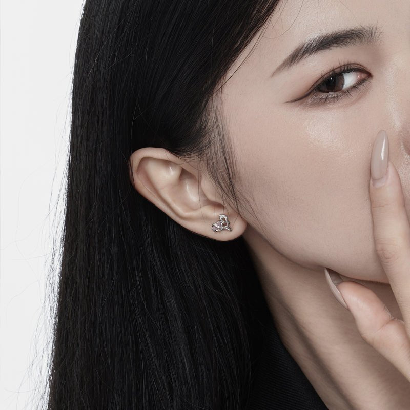 Melted Heart Earrings - Fragile Base