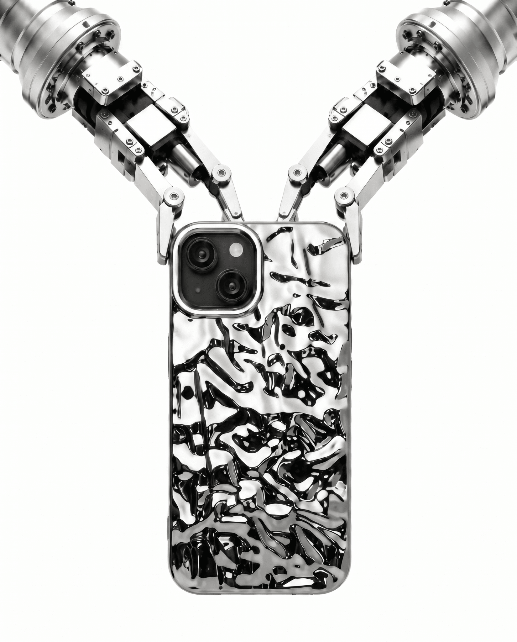 The Chrome Shield Phonecase - Fragile Base