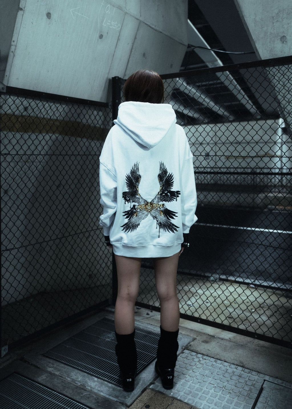 Fragile Base Serafim Hoodie, graphic cotton hoodie